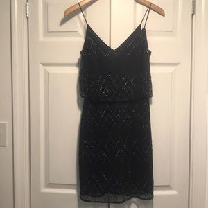 Navy blue beaded dress